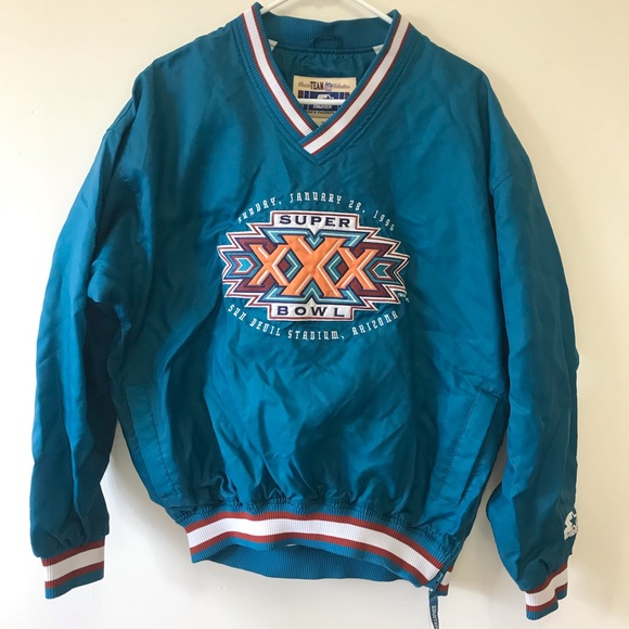 STARTER Other - Vintage Men’s Super Bowl XXX pullover Turquoise M